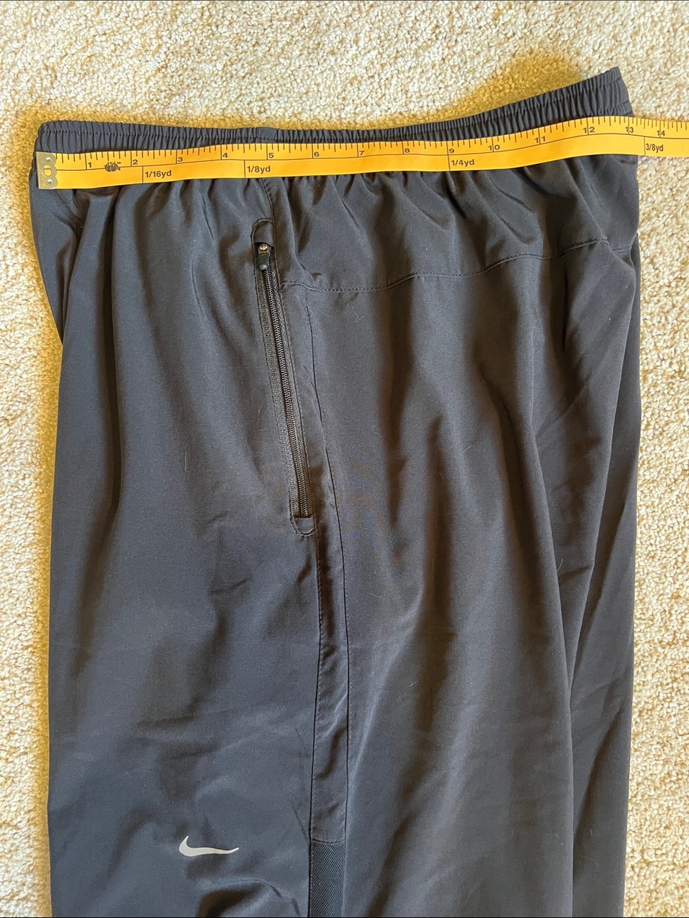 Nike Blue Dri-fit track Pants with White Swoosh - Picture 4 of 9